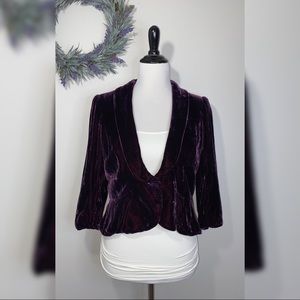 LOFT Velvet 3/4 Sleeve Blazer